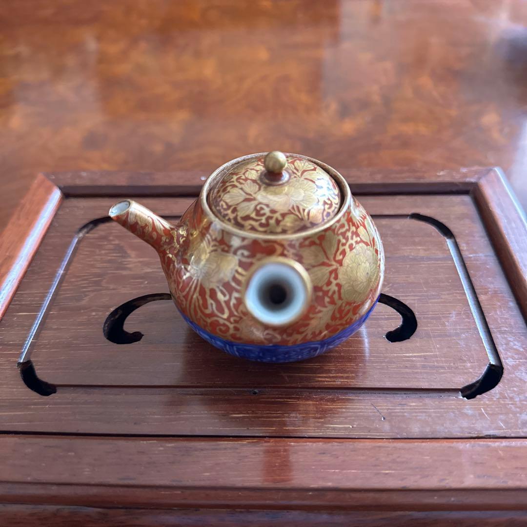 大日本永楽造　古美術　赤絵金襴手　染付急須　骨董品