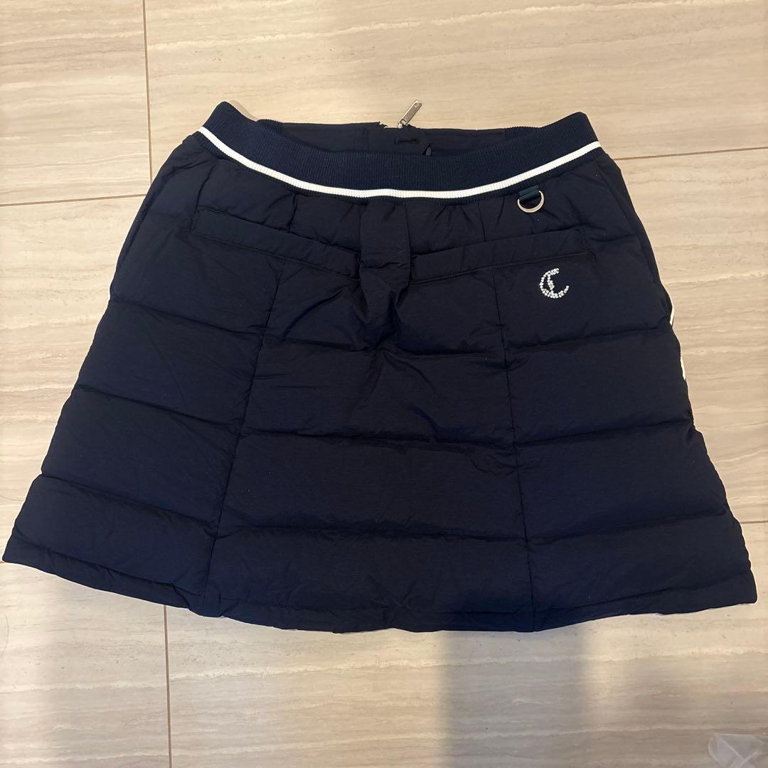 キャロウェイ　ネイビー フード付き ダウンジャケット　スカート