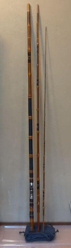 d421019石鯛竿5.2二本仕舞2.0ｍ 総巻き総塗三本継