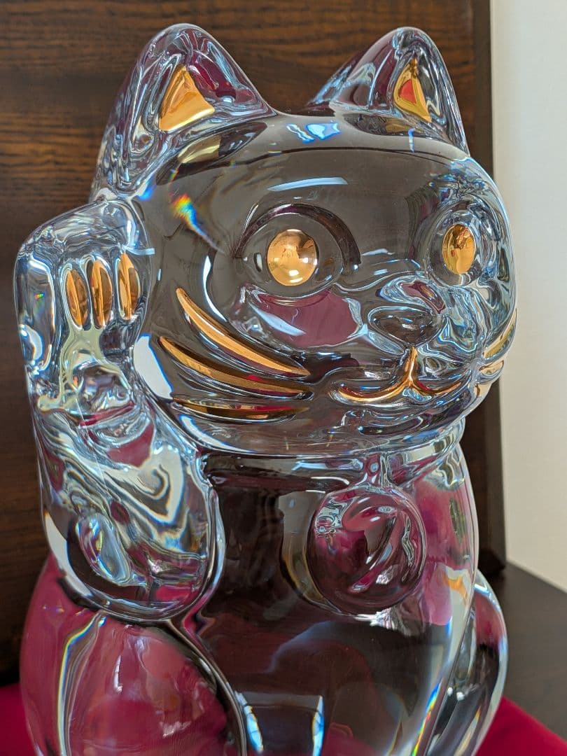 バカラ 特大Lサイズ招き猫 クリスタル Baccarat