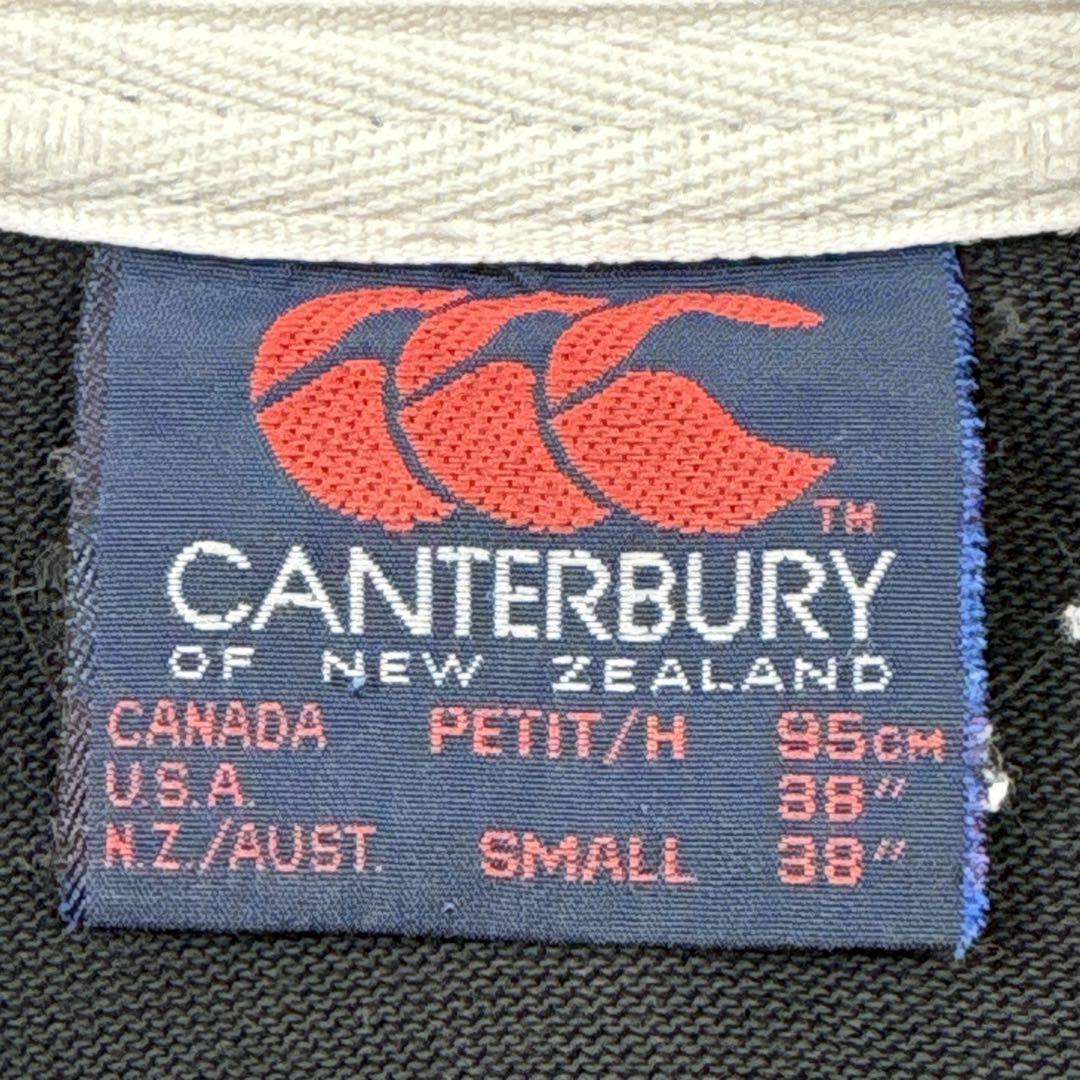 Canterbury ラガーシャツ ロゴ刺繍 黒