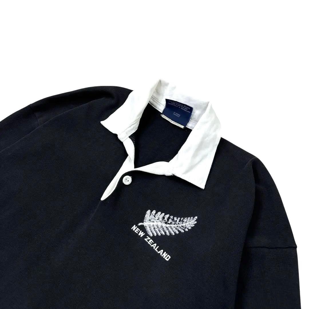 Canterbury ラガーシャツ ロゴ刺繍 黒