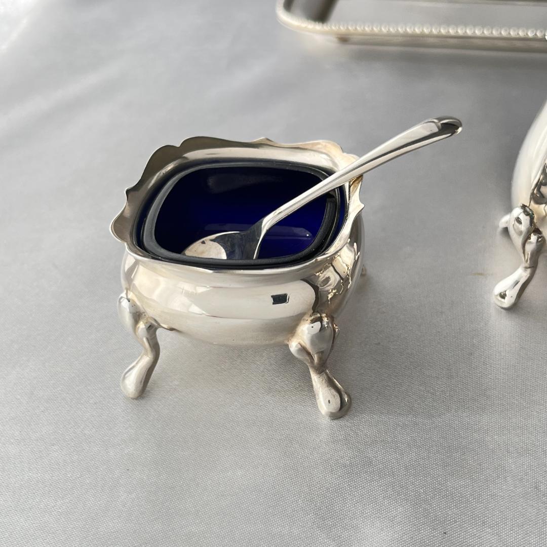 【英国】コンディメントセット【シルバープレート】バチェラー