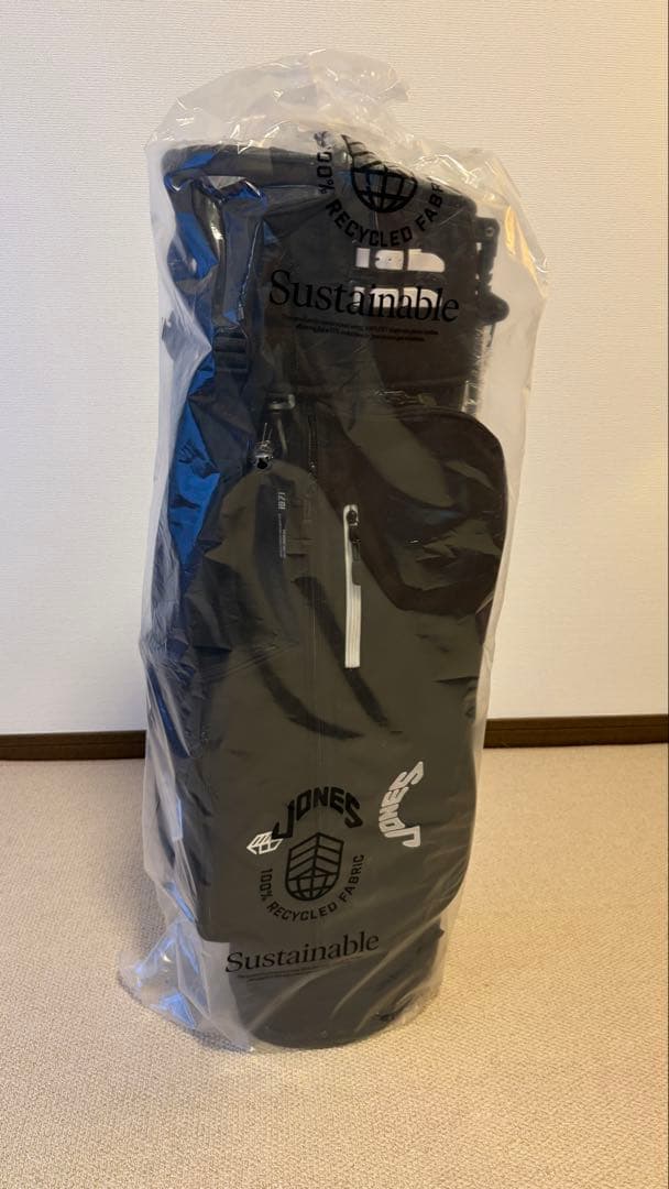 Jonesゴルフ　キャディバッグ　黒　ロゴ刺繍付