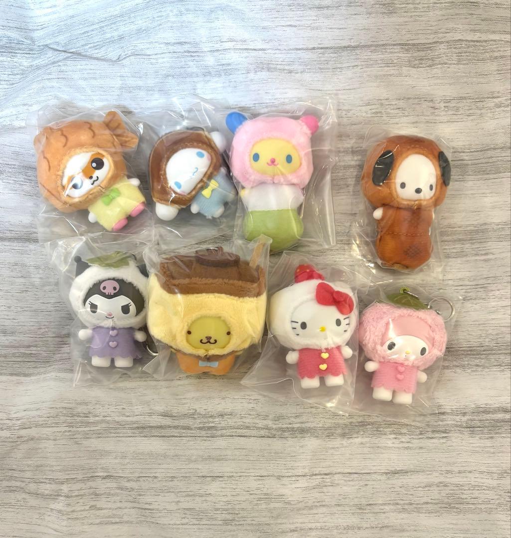 サンリオ　ちびっとも　シークレットキーホルダー　和菓子　コンプリート