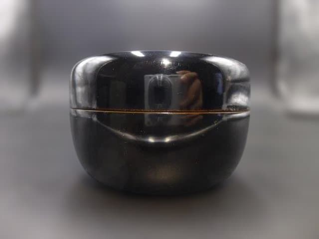 千家十職塗師　八代　中村宗哲　四君子扇蒔絵　棗／共箱