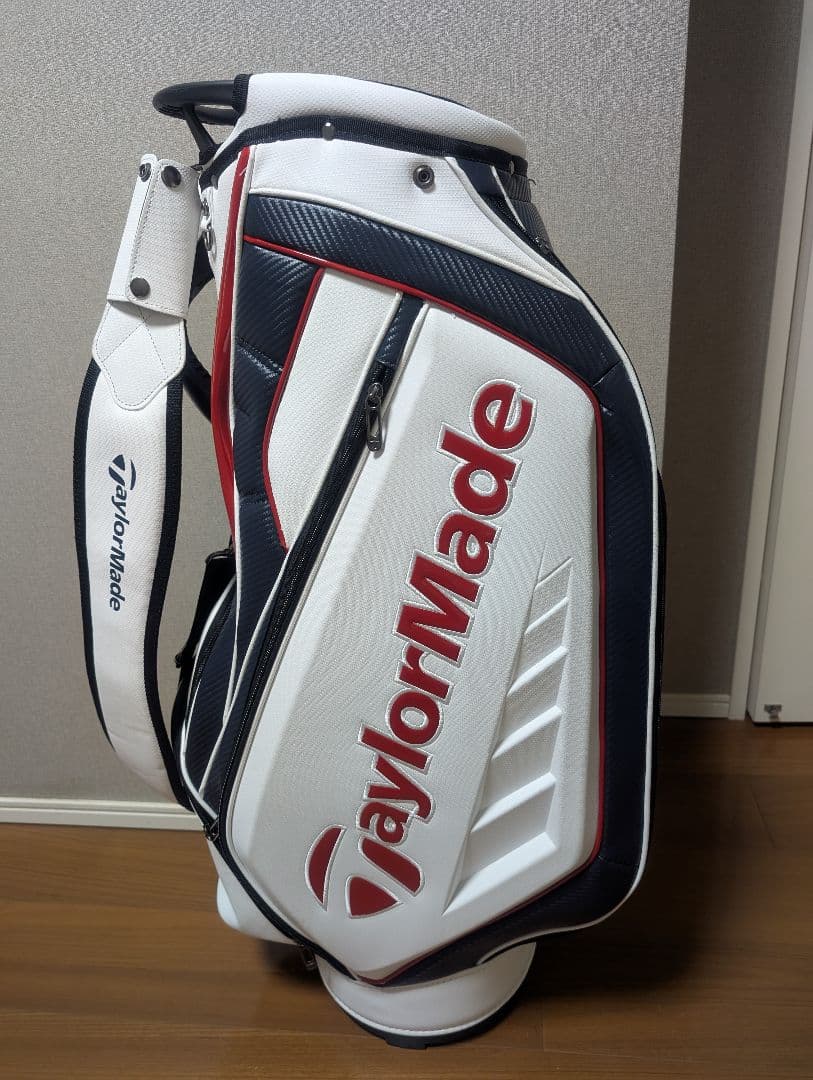 TaylorMade TJ083キャディバッグ ホワイト/ネイビー/レッド