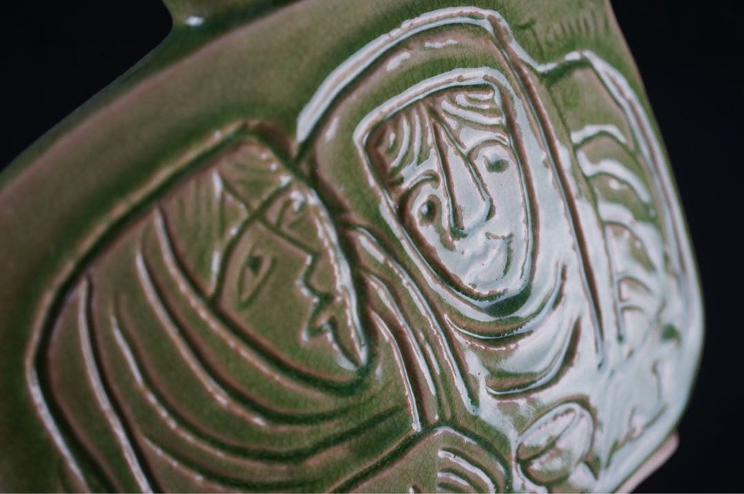 北川民次 婦人 徳利 酒器 花瓶 花入 洋画家 二科会 静岡