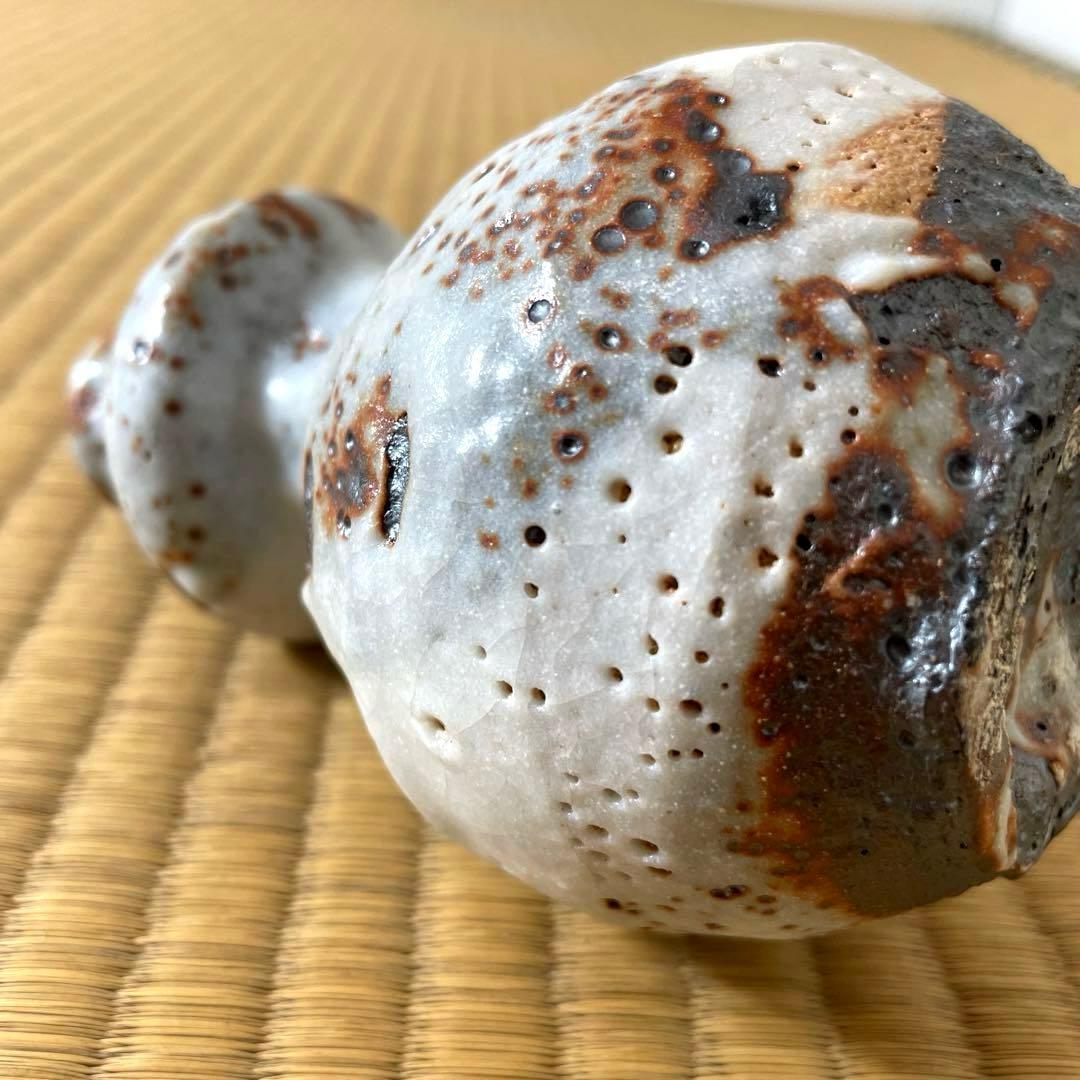 #XG475 陶芸家・鈴木五郎・志野徳利・花生・共箱・瀬戸焼・志野焼・茶道具