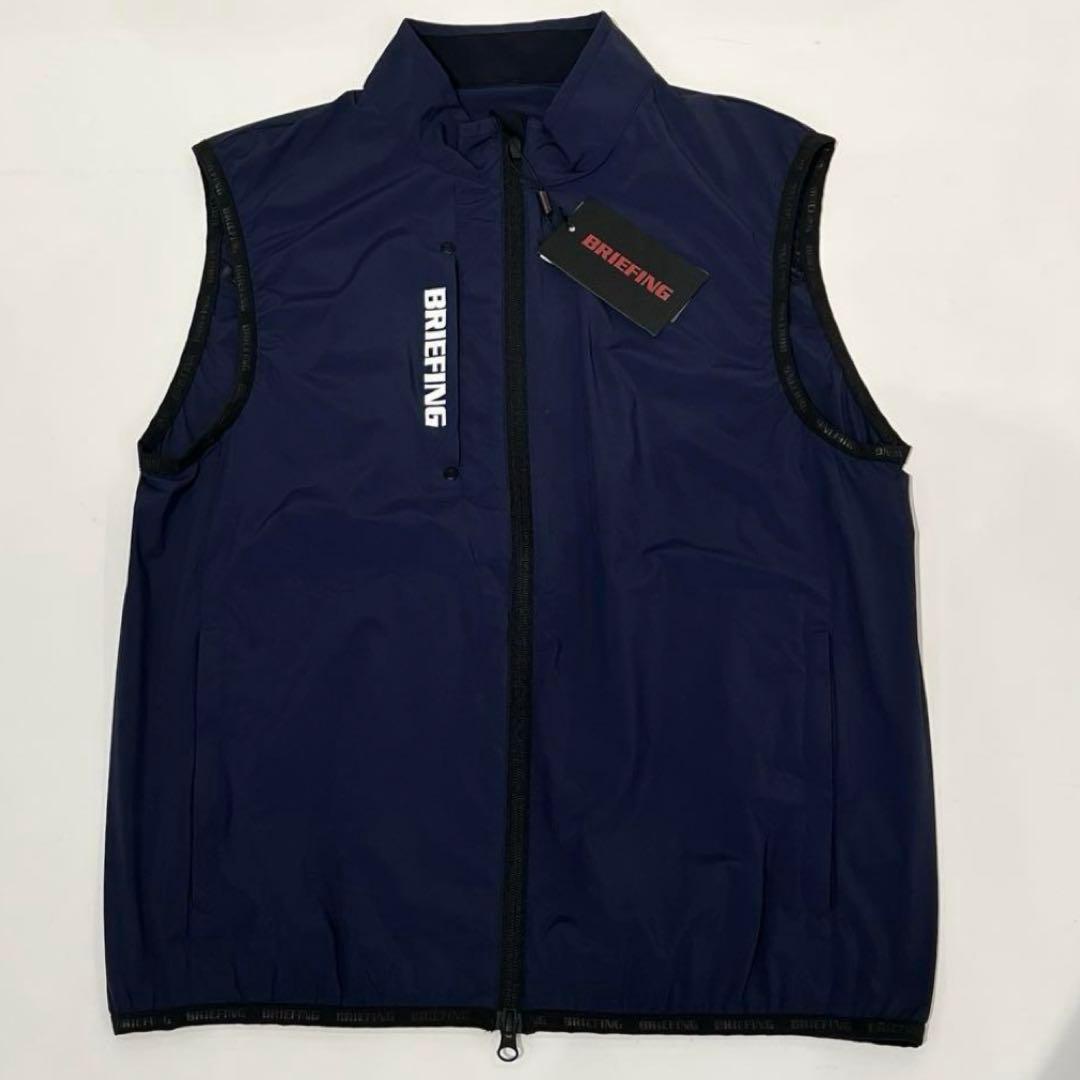 新品　BRIEFING POCKETABLE WIND VEST ネイビーM