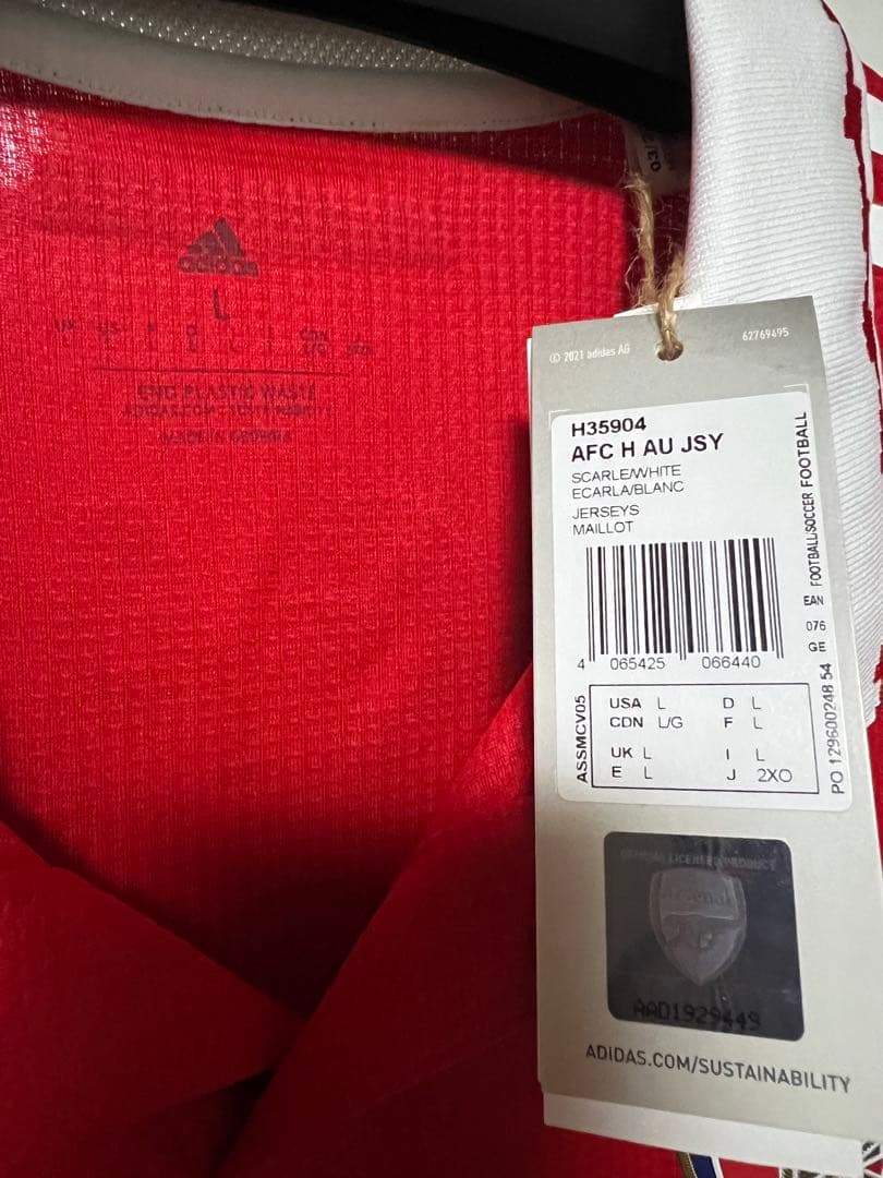 現地購入 アーセナル ウーデゴール 22/23 オーセンティック ユニフォーム