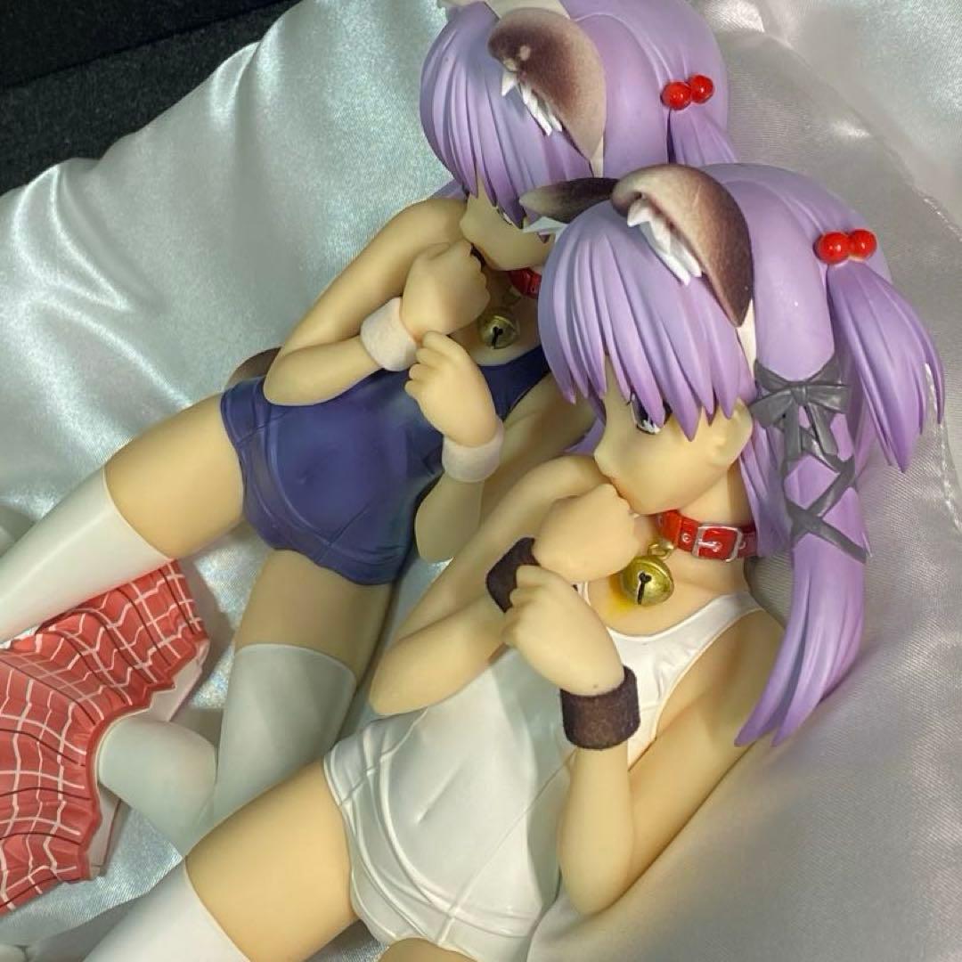 2種セット 菜々子 ネコ耳スクール水着 ver. 白ネコ 黒ネコ トゥハート2