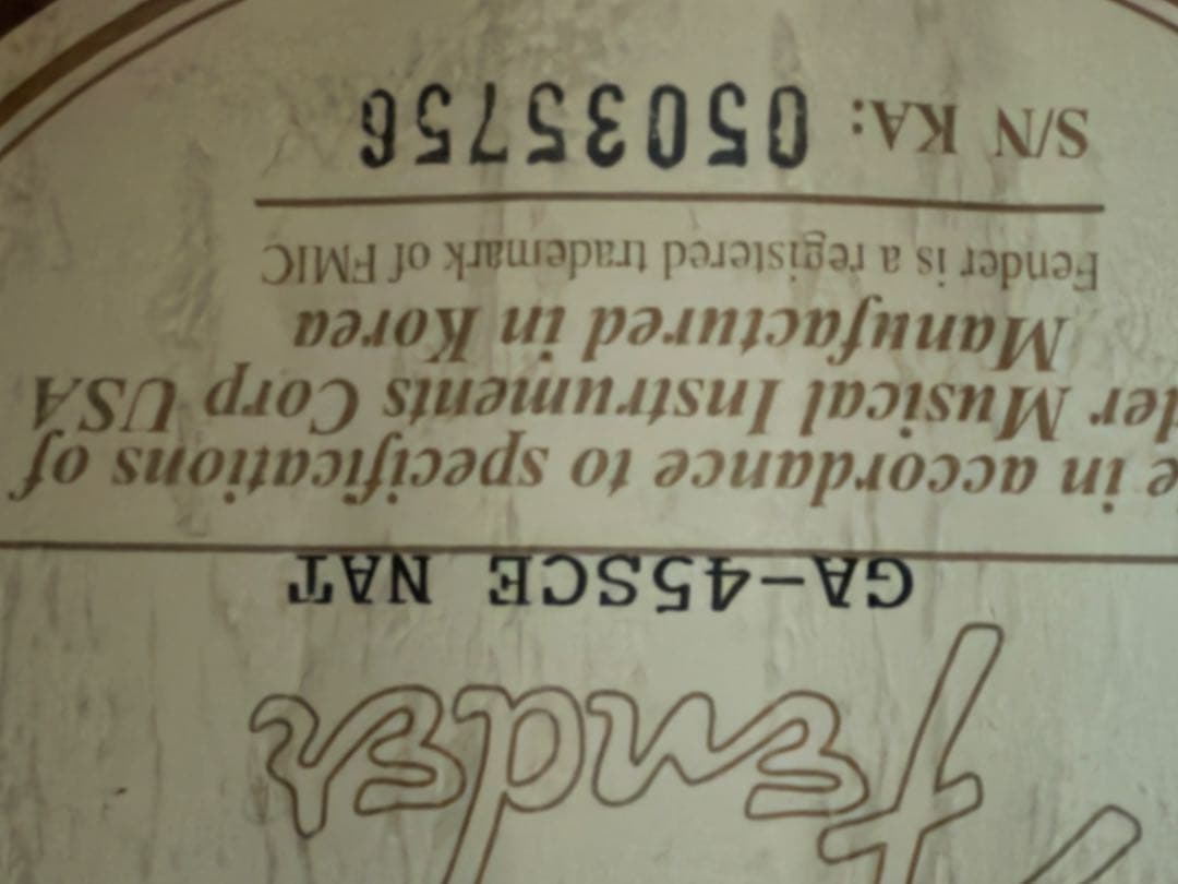 Fender GA-45SCE アコースティックギター ケース付き 韓国製