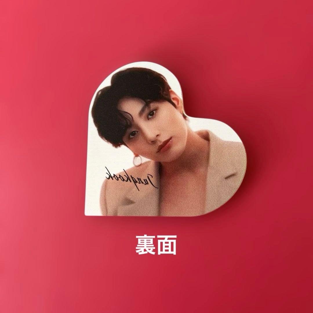BTS Jungkook ケース・ハート型アクリルフォトブロック