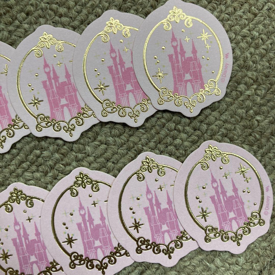 確認用♫プリンセス フレークシール 40枚 オーロラ姫 ゴールド ステッカー