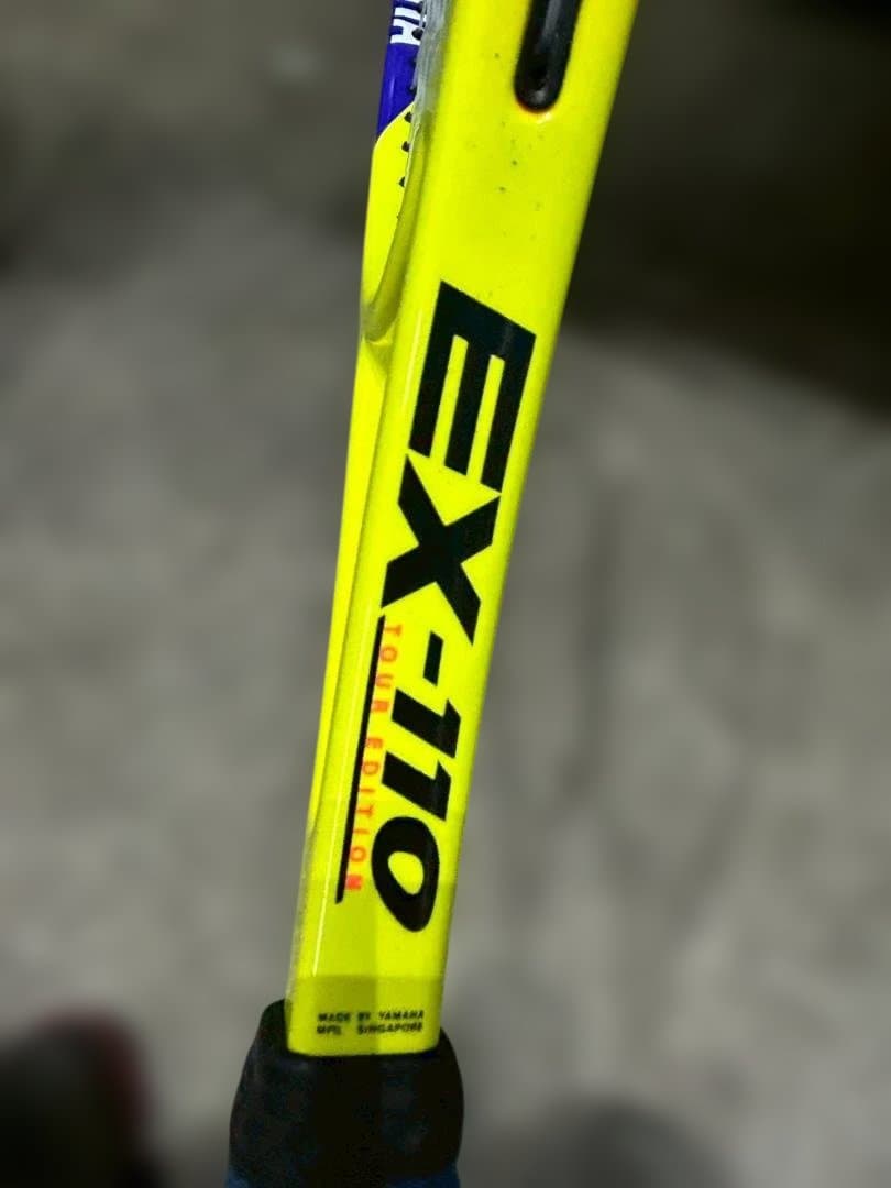 売切り レア品 蛍光黄緑？黄色？　YAMAHA EX-110 硬式テニスラケット