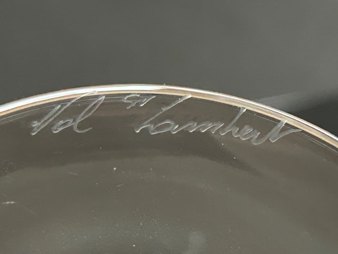 花瓶 (クリスタル 金色装飾)