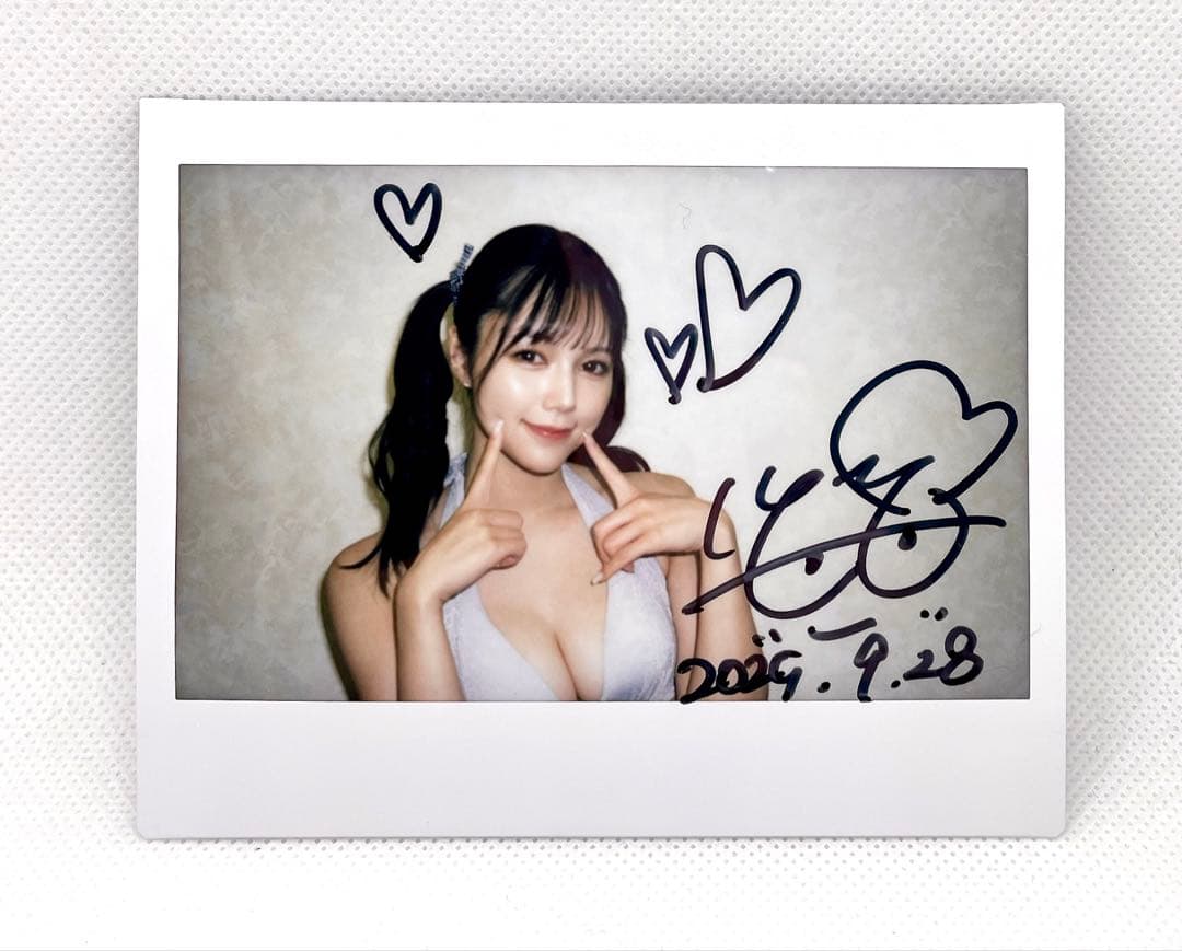 【レア！】【激カワツインテ】 涼森れむ 直筆サイン入り ワイド チェキ