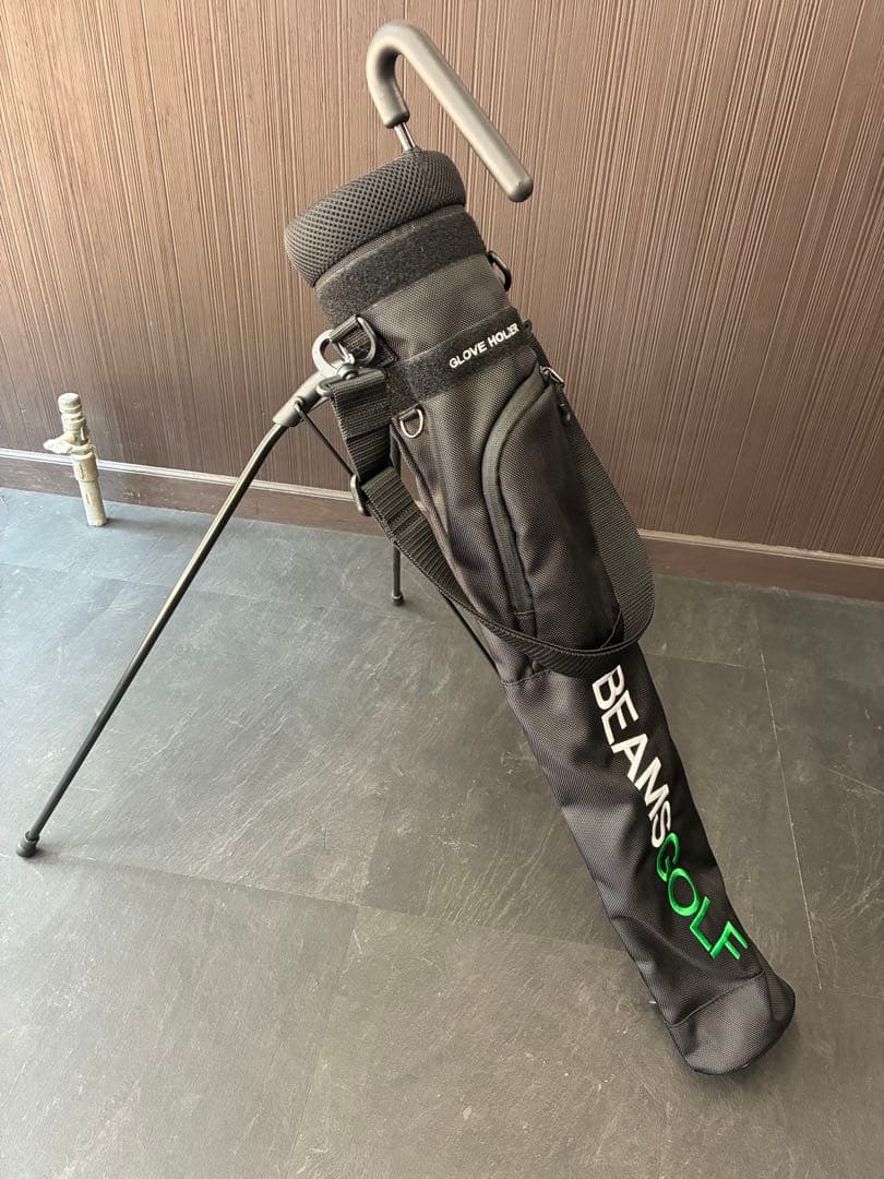 未使用 BEAMS GOLF スタンド式キャディバッグ 黒