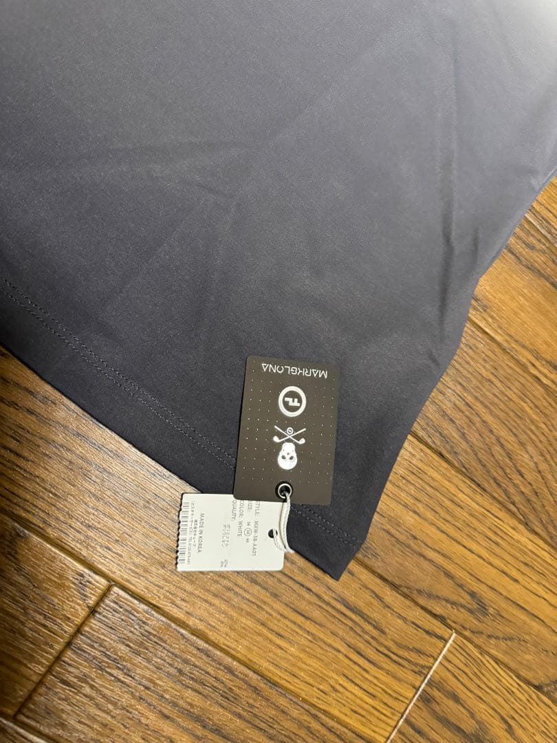新品の　MARK & LONA 38(M) モックネック半袖　ホワイト