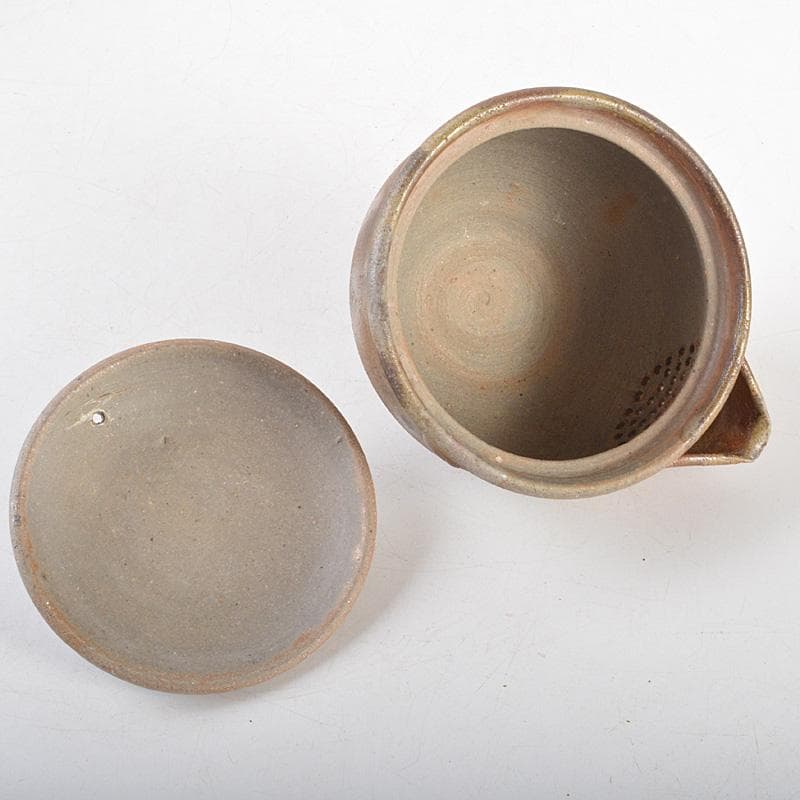 煎茶道具　備前焼　明光窯　神獣摘　宝瓶　急須　共箱　D　R6253