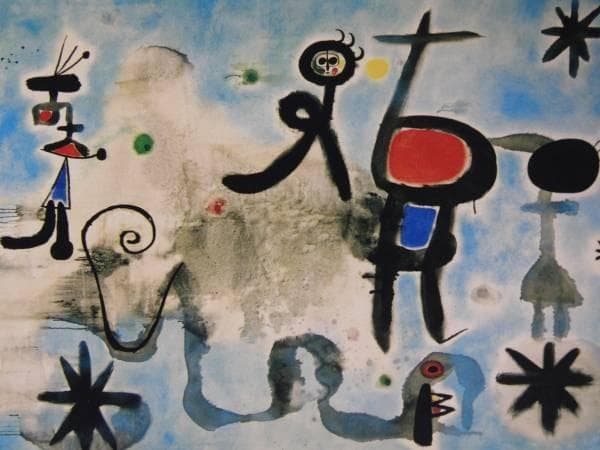 ジョアン・ミロ、ペインティング５、希少画集画、新品額装付