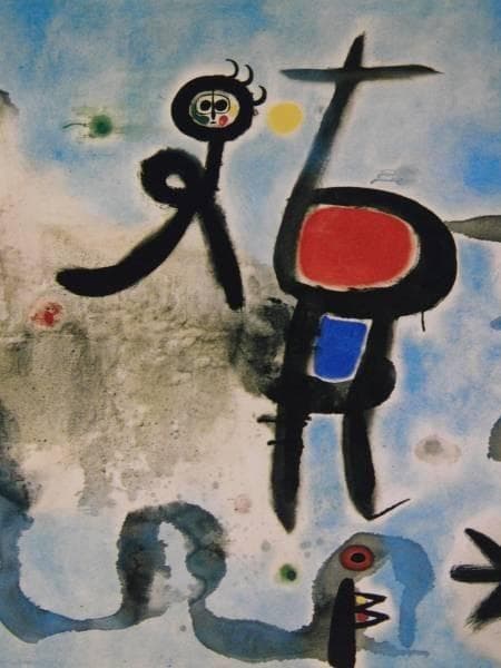 ジョアン・ミロ、ペインティング５、希少画集画、新品額装付