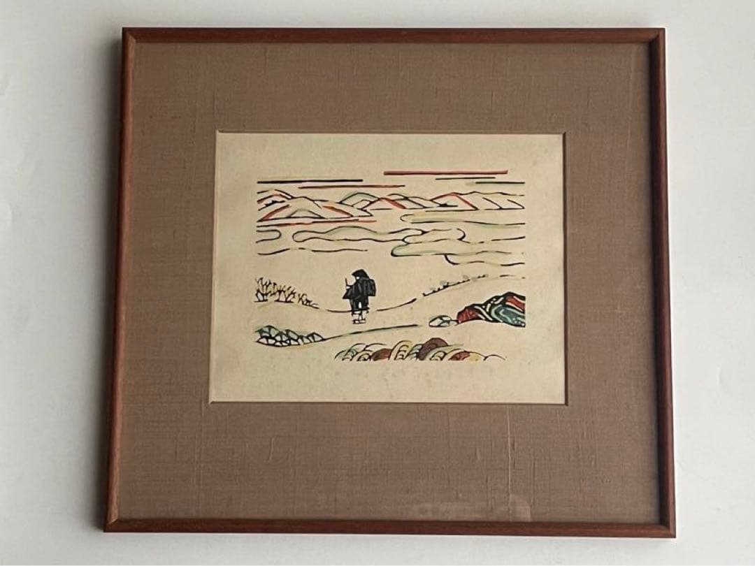 人間国宝　芹沢銈介　芹澤銈介　型絵染　遊行聖西行　民藝　民芸　 柚木沙弥郎