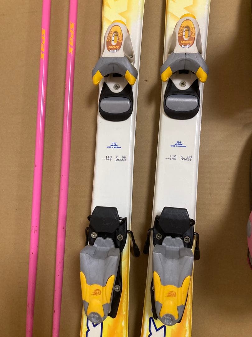 KAZAMA キッズ用 スキー板110cmブーツ22cmストック90cm セット