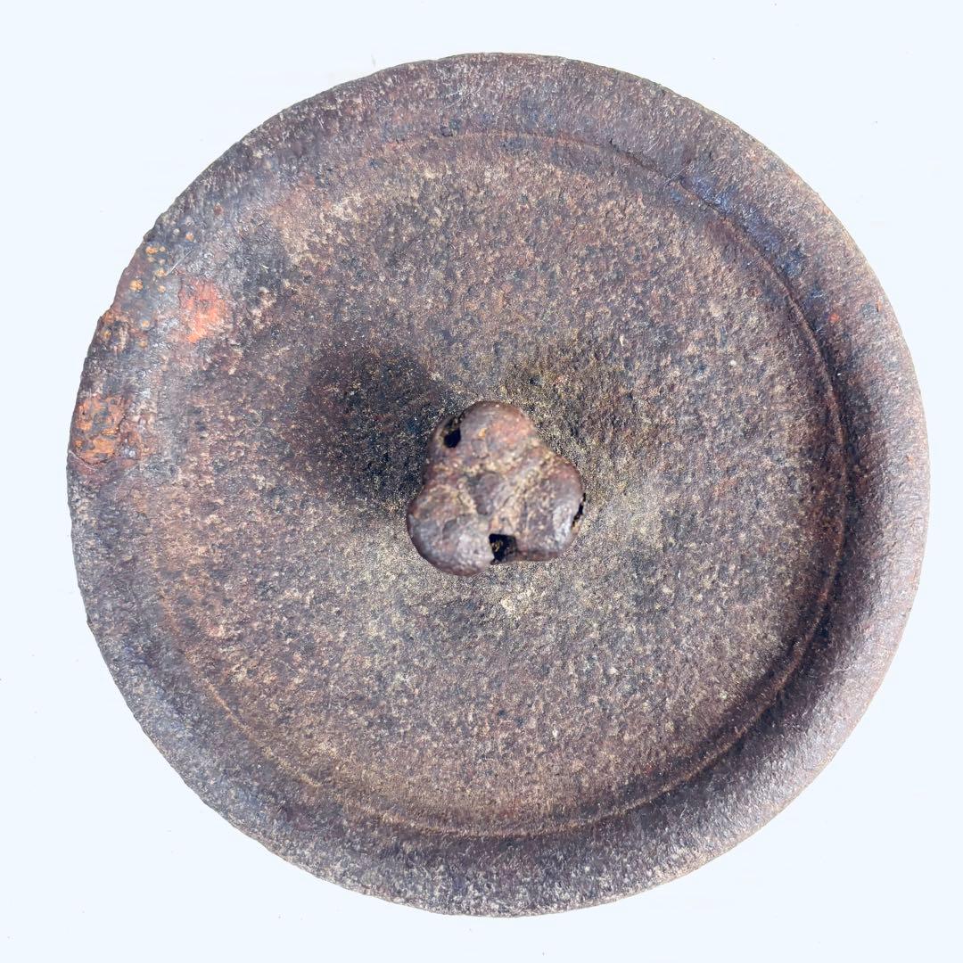 鉄瓶　富士山型　骨董　茶道具　やかん　サビ有り