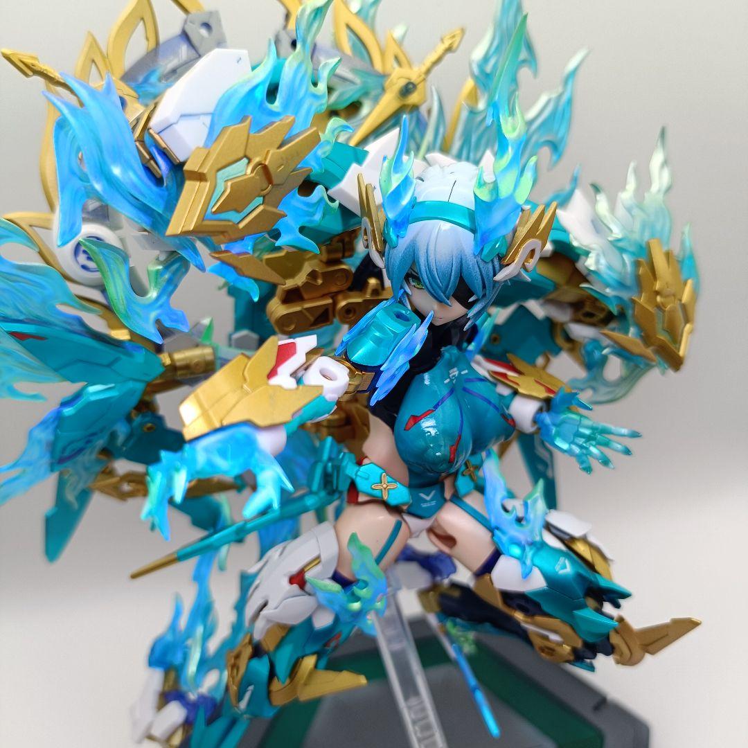 メガミデバイス　皇巫（オウブ) スサノヲ　蒼轟雷電　塗装完成　コトブキヤ