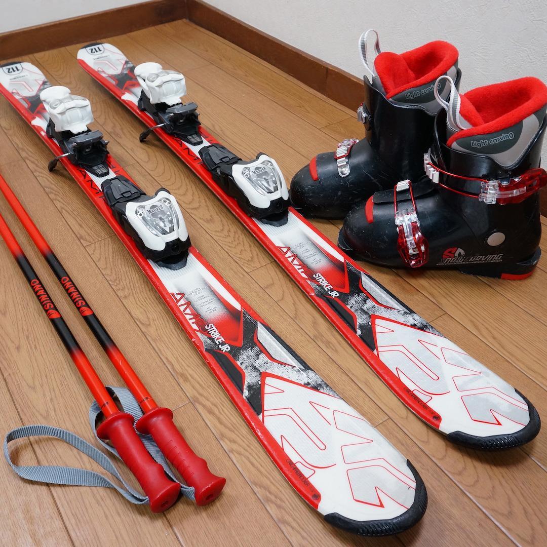 メンテ済 112cm 靴21cm K2 カービングスキーセット