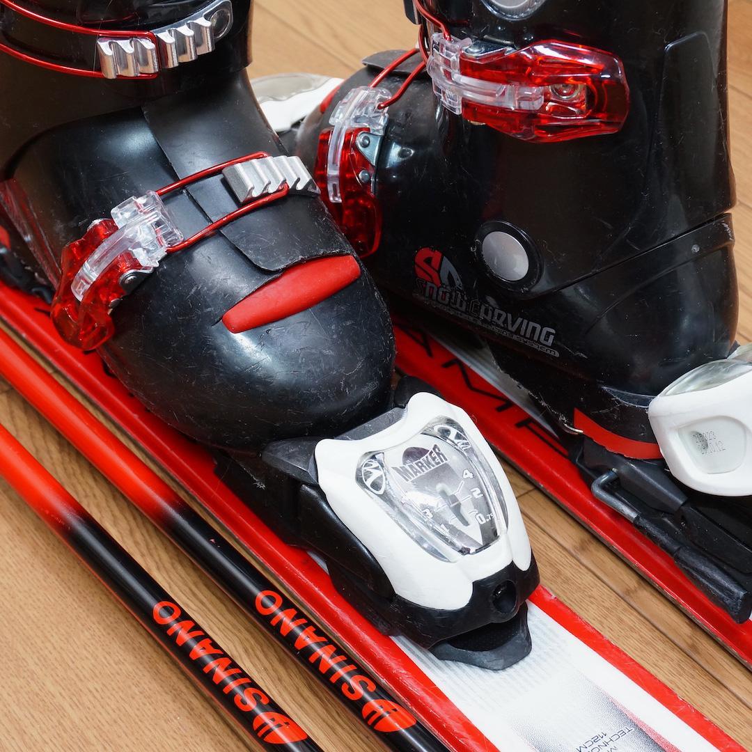 メンテ済 112cm 靴21cm K2 カービングスキーセット