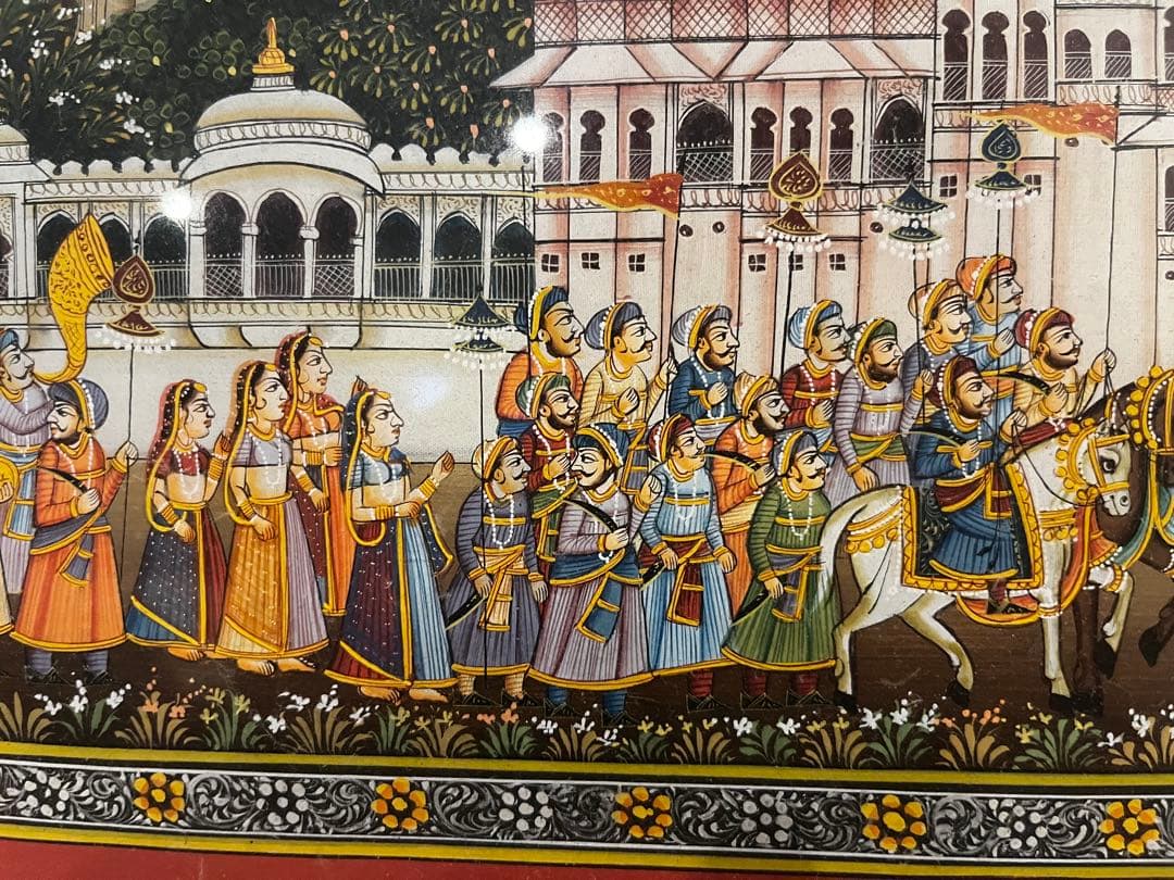 インドの伝統的な手描き絵画