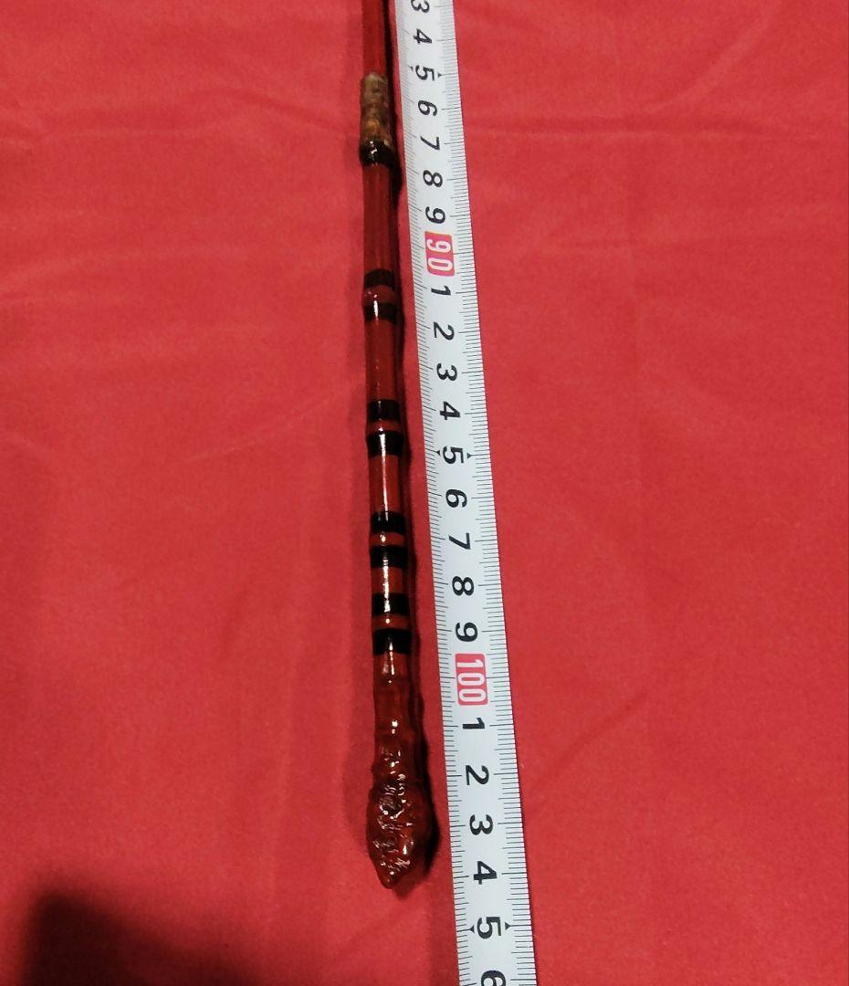 竹朱塗り和竿・タナゴ竿・小物竿6本継全長1m4㎝希少