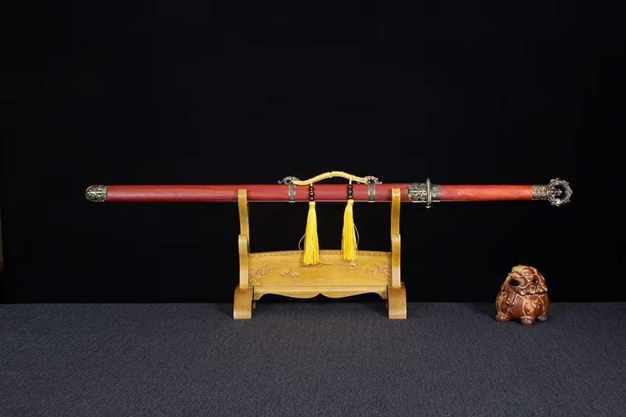 紅蓮青炎唐刀-模様鋼が赤くなる 古兵器   武具　刀装具　日本刀　模造刀 居合刀