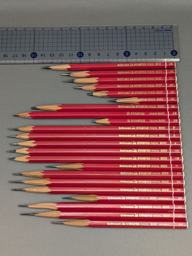 【使用品】STABILO micro8000 22本 4B〜4H