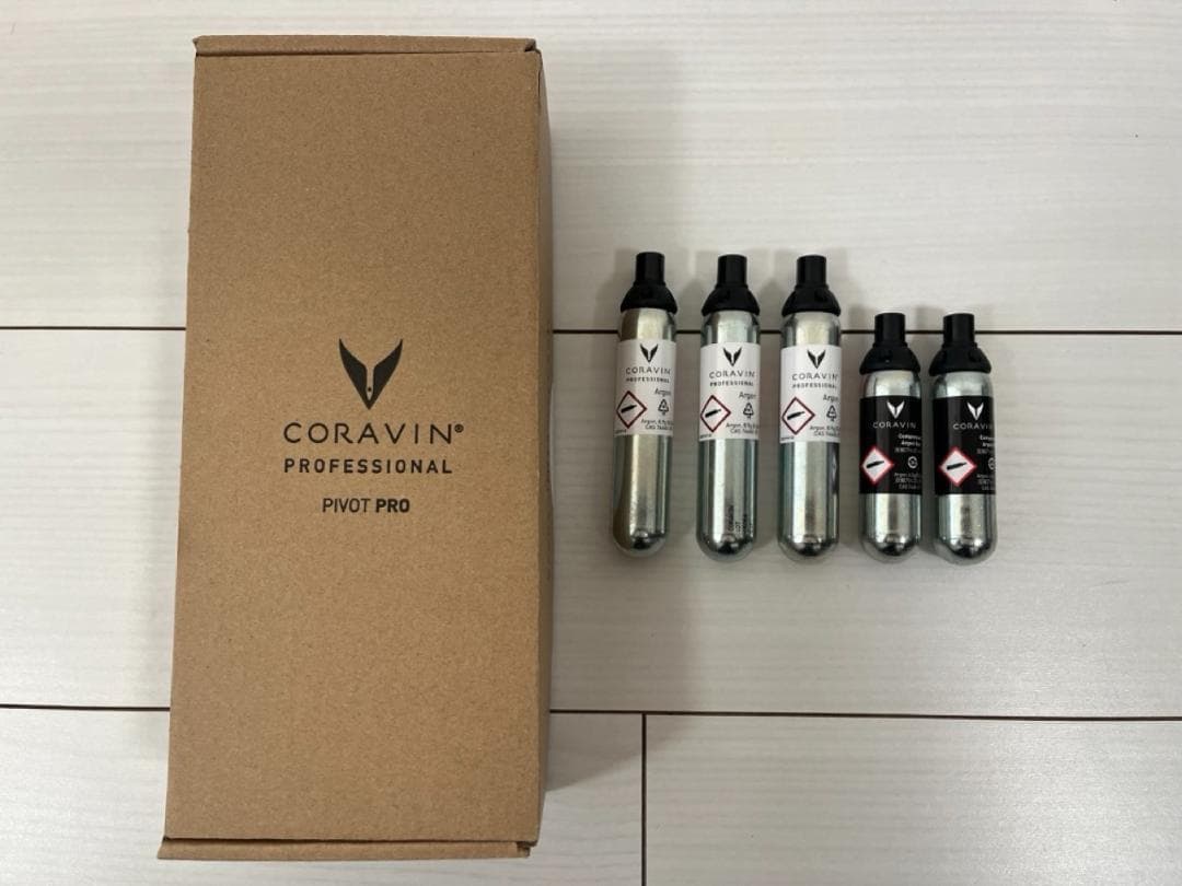 CORAVIN コラヴァンピボットPro + ガスカプセル 5本 3個ストッパー