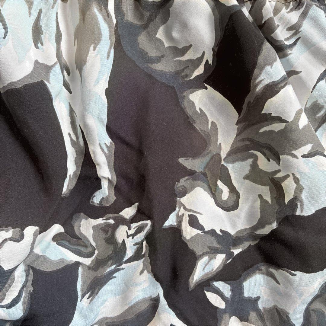 KESHO ABE ハスキー犬柄　スキーウェア　セットアップ ダウンジャケット