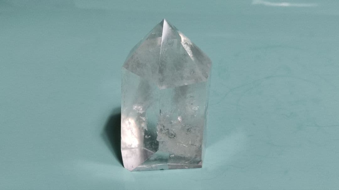 パワーストーン　天然石　エンジェルラダー入り水晶　ポイント　141g　No112