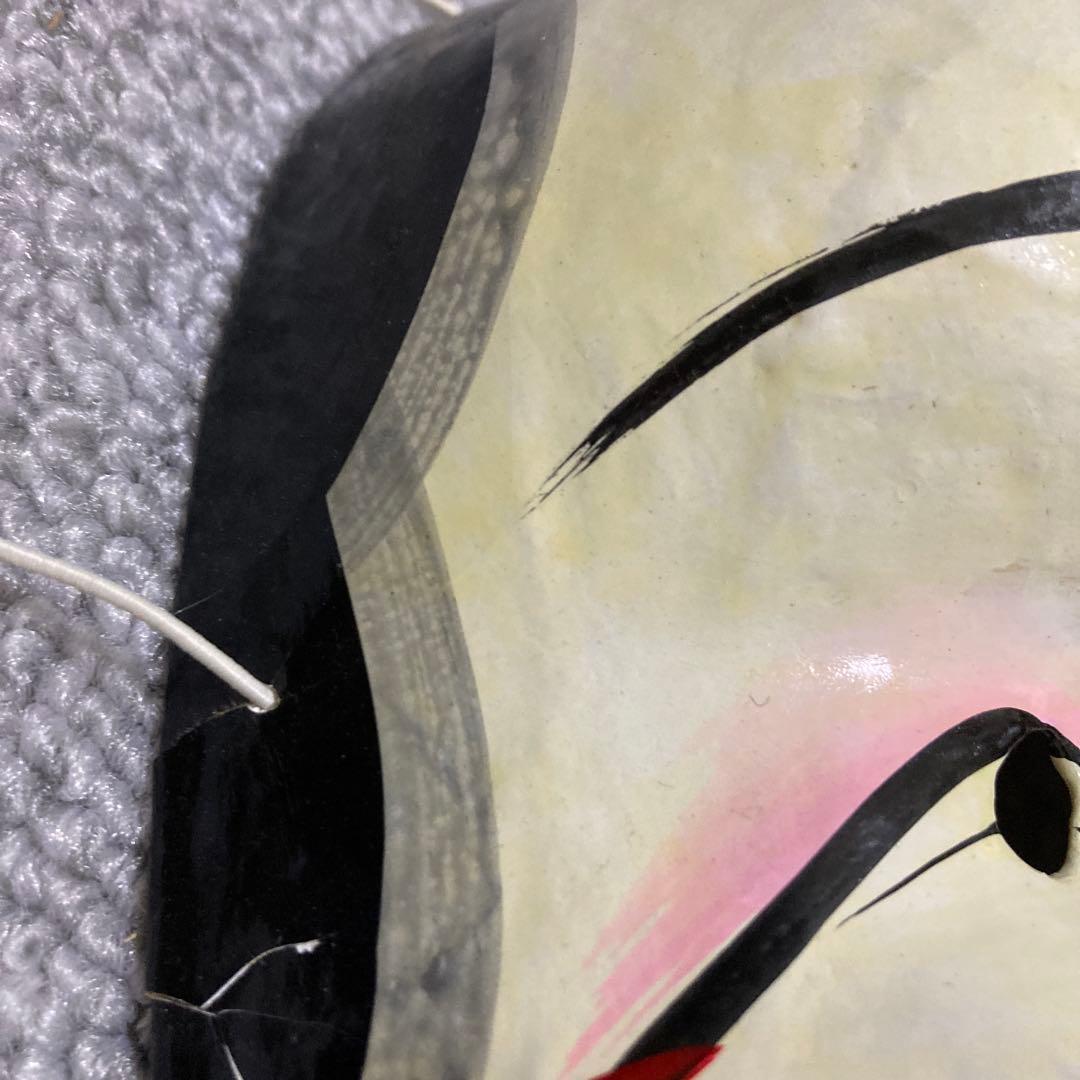 明治期 張り子 お多福面 おかめ面 ヴィンテージ 民俗仮面 古道具 骨董品 2