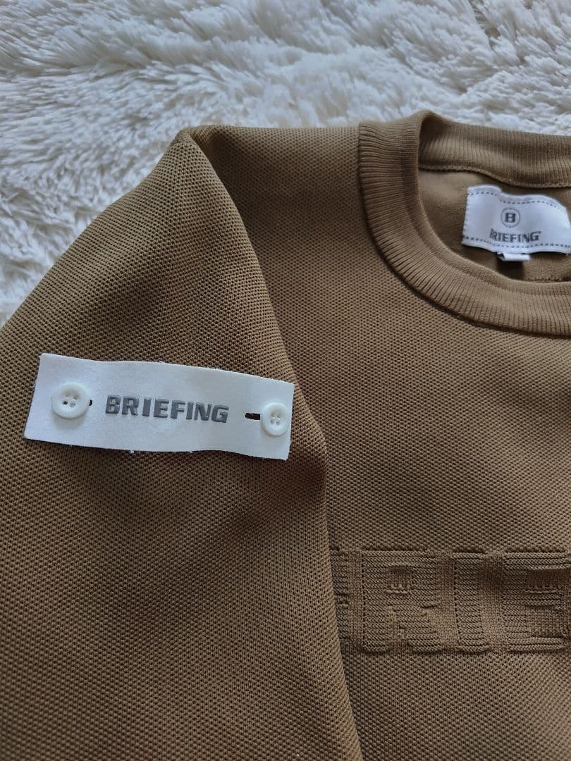 BRIEFING レディースゴルフウェア　クルーネックニット　キャメル　Mサイズ
