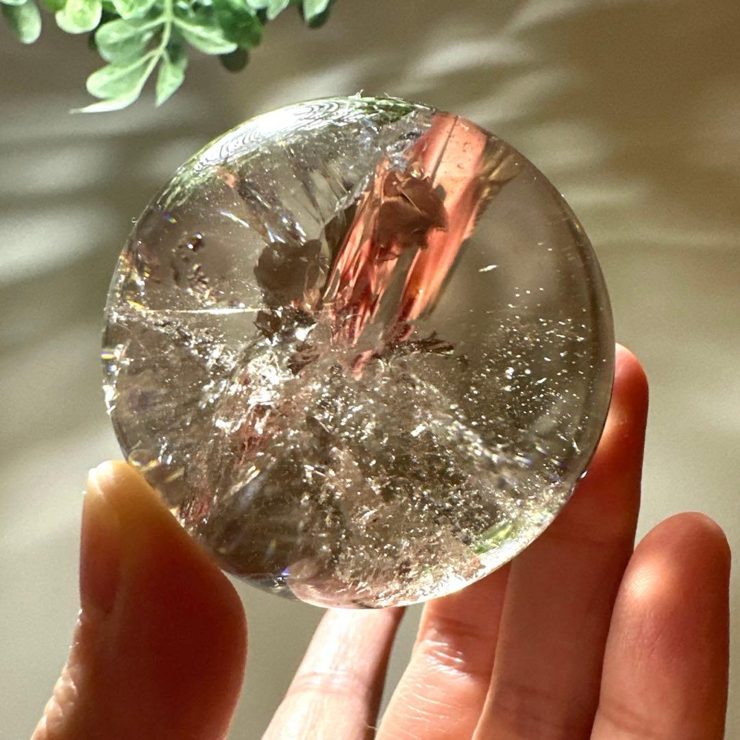 スモーキールチル　高品質　全面虹　ゴールドルチル　スモーキー　スフィア