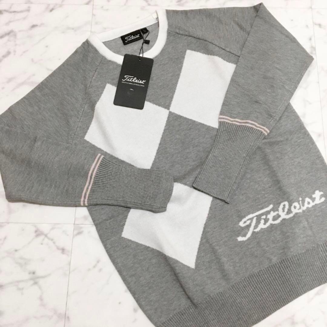 新品未使用 ゴルフ タイトリスト レディース ニット セーター 長袖 Lサイズ