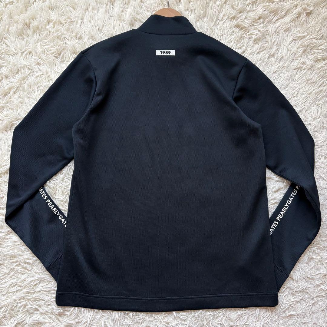 極美品✨パーリーゲイツ モックネックシャツ 長袖 春秋冬用 ロゴライン 刺繍 6