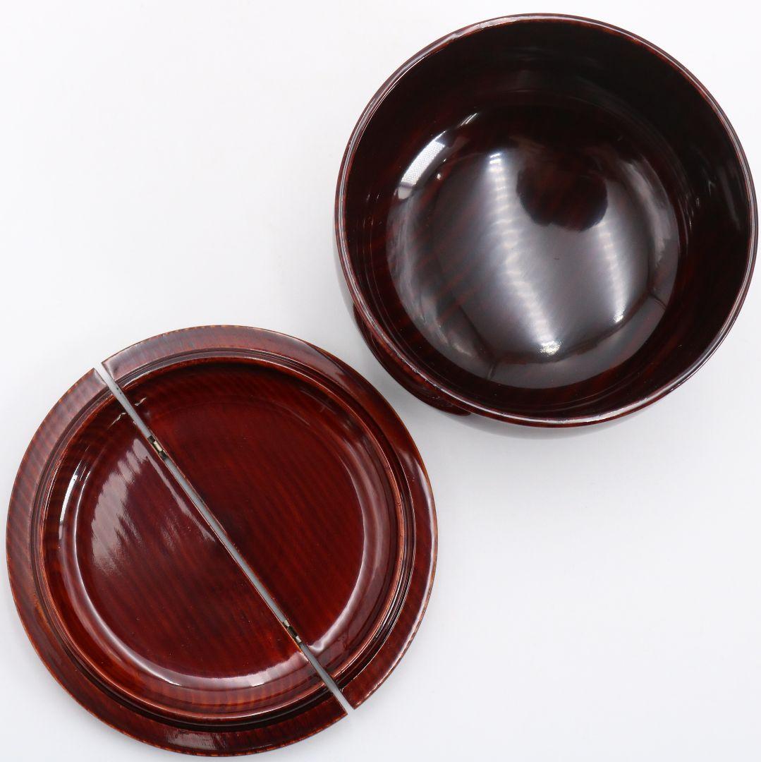 中谷秀斉作 覚々斎好写 老松 薄茶器 壷々青海波仕覆 茶道具　V942　T1