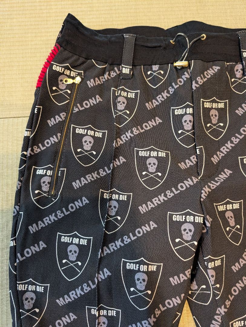 マークアンドロナ MARK&LONA ゴルフパンツ スカルデザイン