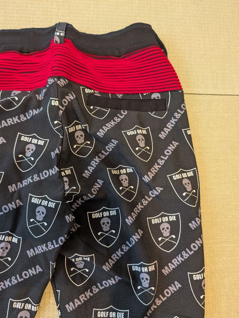 マークアンドロナ MARK&LONA ゴルフパンツ スカルデザイン