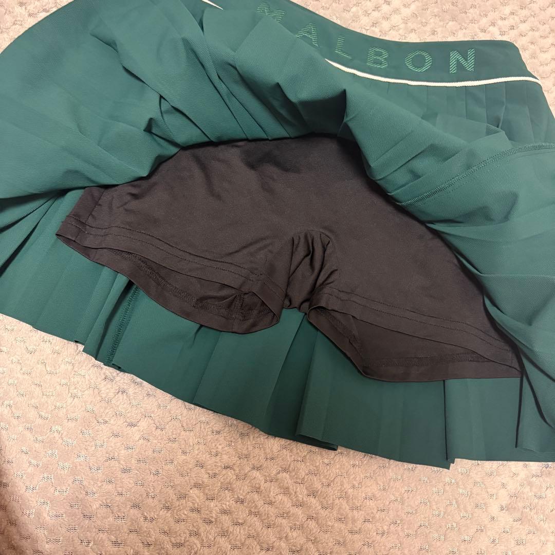 ゴルフウェア マルボンゴルフ アシンメトリー プリーツスカート 64 グリーン