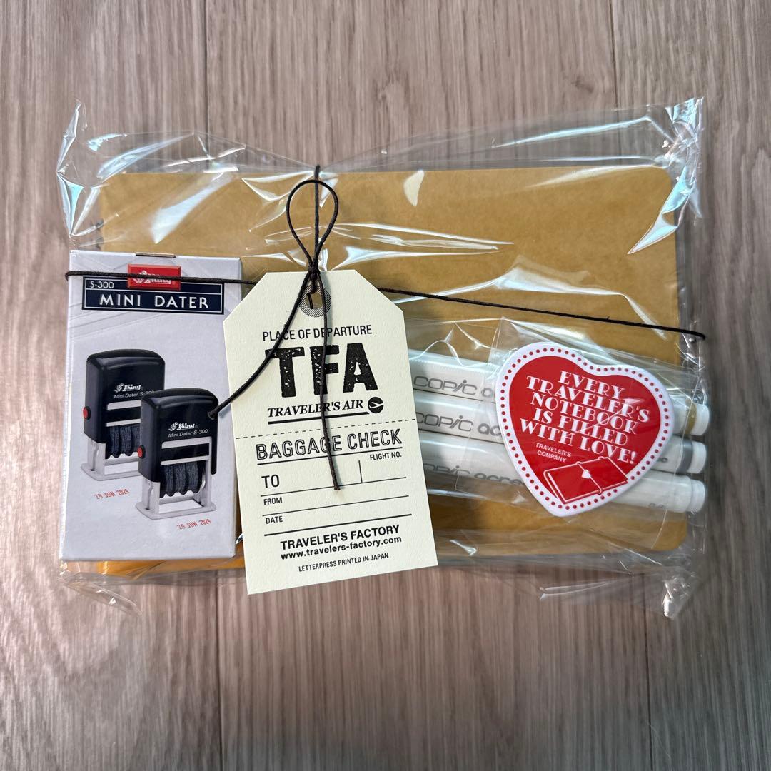 トラベラーズノート　スパイラルリングノート 窓付封筒 ギフトセット